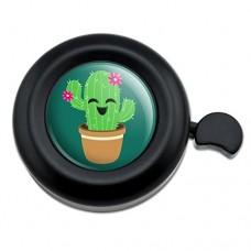 Cute Cactus in Pot with Pink Flowers Bicycle Handlebar Bike Bell - B079V14YPJ